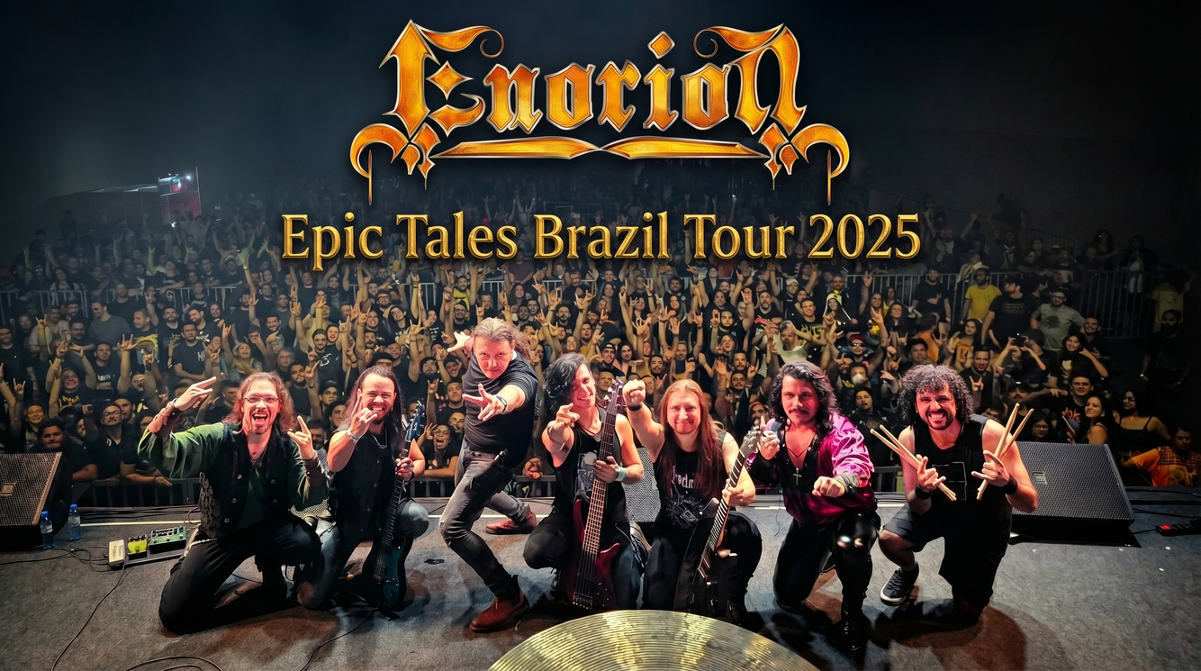Enorion no palco da Epic Tales Brazil Tour 2025 com Fabio Lione