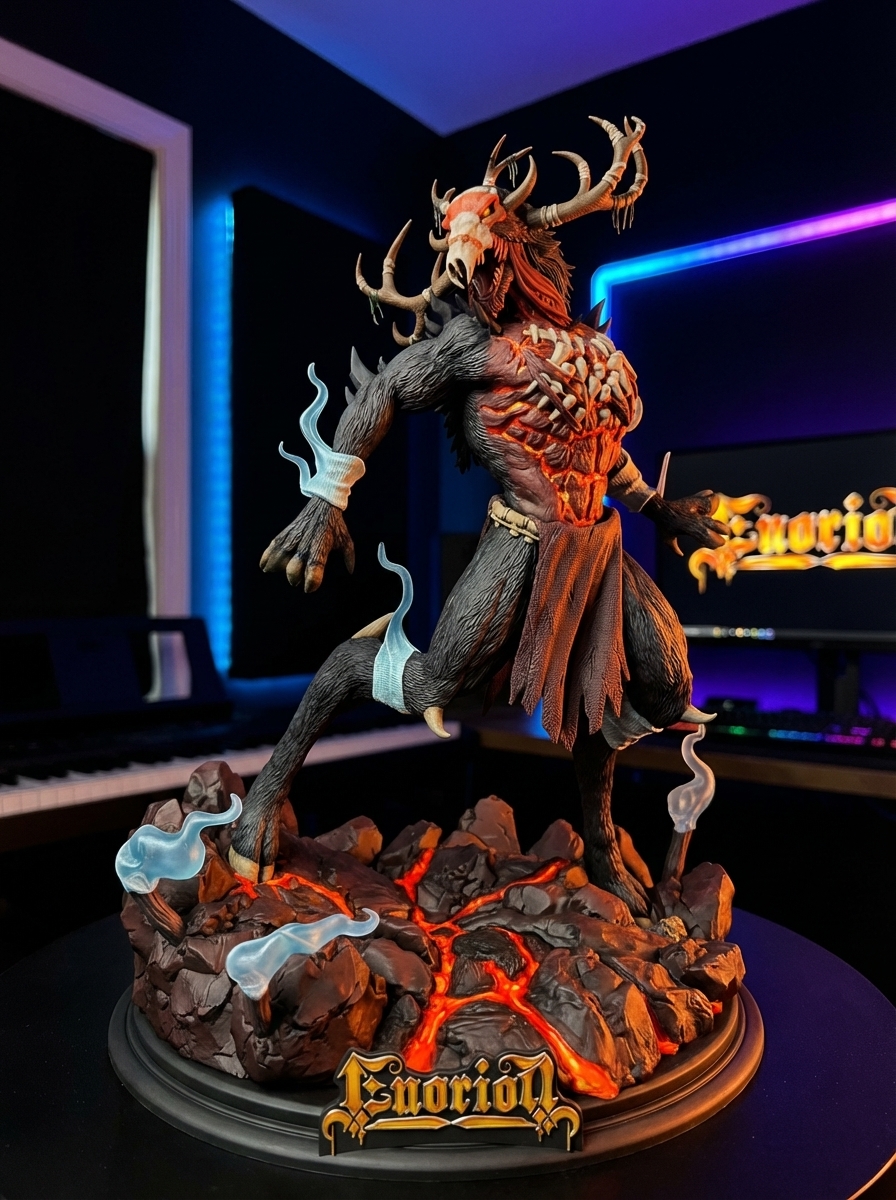 Estatueta Anhangá em resina 3D pintada