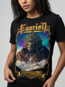 Modelo usando camiseta Tales and Dreams