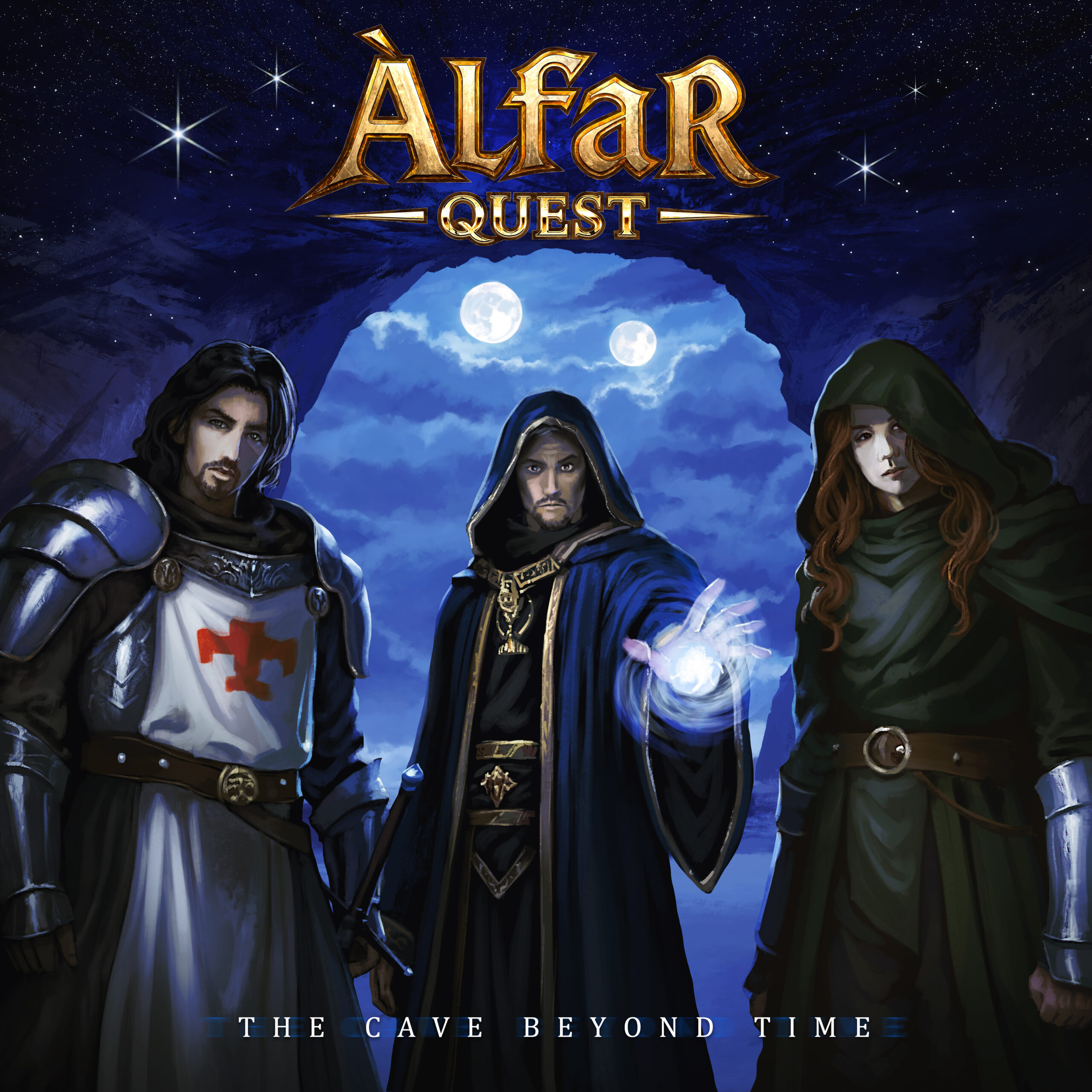 Capa do álbum The Cave Beyond Time, da banda Álfar Quest